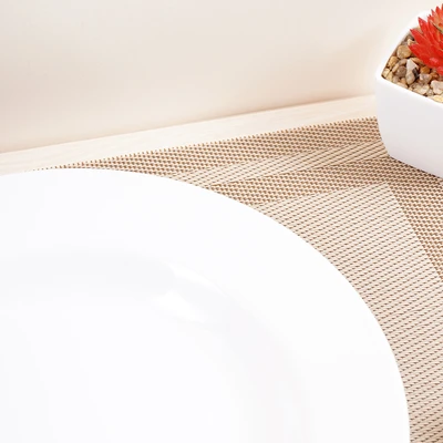 Gambar Delicia Deli Piring Makan Melamine Round 23 cm - Putih Putih Ivory