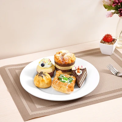 Gambar Delicia Deli Piring Makan Melamine Round 25.4 cm - Putih