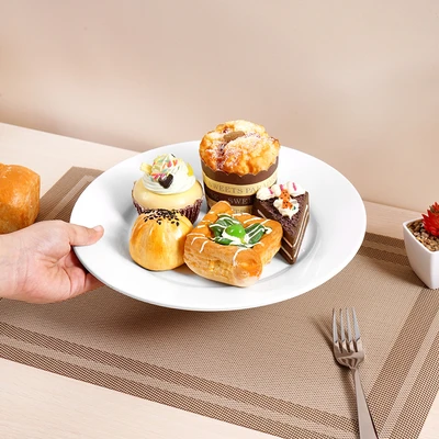 Gambar Delicia Deli Piring Makan Melamine Round 25.4 cm - Putih