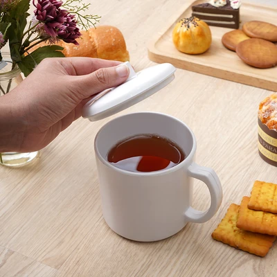 Gambar Delicia Mug Dengan Tutup 600 ml - Putih Ivory