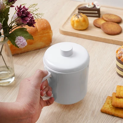 Gambar Delicia Mug Dengan Tutup 600 ml - Putih Ivory