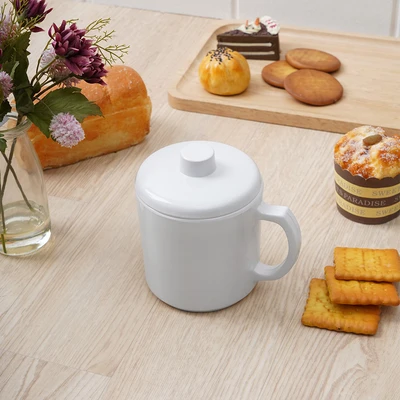 Gambar Delicia Mug Dengan Tutup 600 ml - Putih Ivory