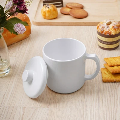 Gambar Delicia Mug Dengan Tutup 600 ml - Putih Ivory