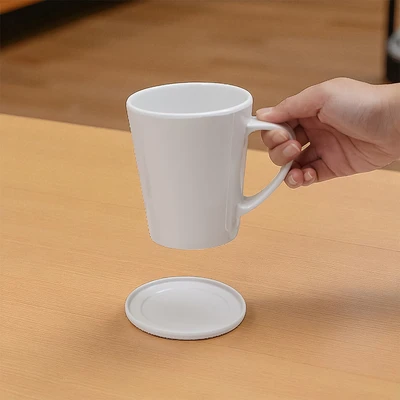 Gambar Delicia Prima Mug Dengan Tutup 400 ml - Putih Ivory