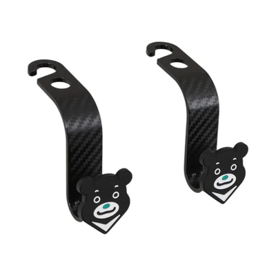 Gambar Hypersonic Set 2 Pcs Pengait Headrest Mobil Bravo Bear - Hitam