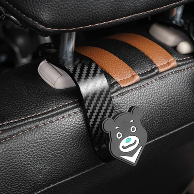 Gambar Hypersonic Set 2 Pcs Pengait Headrest Mobil Bravo Bear - Hitam