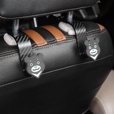 Gambar Hypersonic Set 2 Pcs Pengait Headrest Mobil Bravo Bear - Hitam