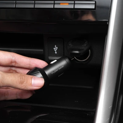 Gambar Hypersonic Charger Mobil USB 2 In 1 - Hitam
