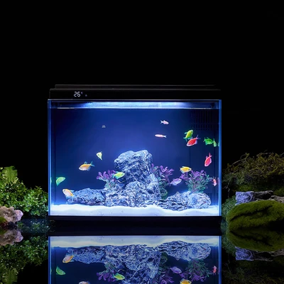 Gambar Krisbow Sync Smart Aquarium Nano With Feeder 30 Liter - Hitam