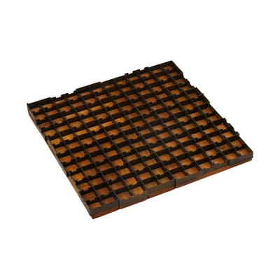 Gambar Rainbodeck Quick Deck Acacia Wood Tile 12 Slats 30x30 cm - Cokelat