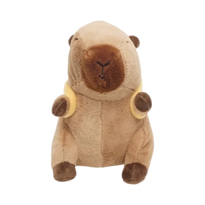 Gambar Pretty Missy Boneka Plush Capybara Dengan Tas 20 Cm - Cokelat