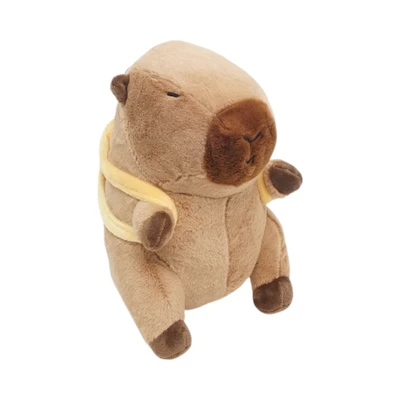 Gambar Pretty Missy Boneka Plush Capybara Dengan Tas 20 Cm - Cokelat