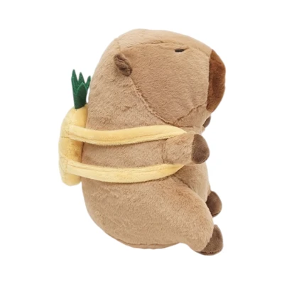 Gambar Pretty Missy Boneka Plush Capybara Dengan Tas 20 Cm - Cokelat