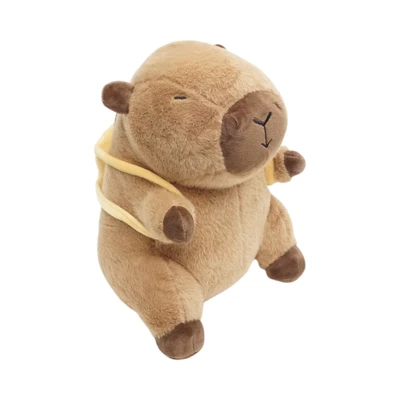 Gambar Pretty Missy Boneka Plush Capybara Dengan Tas 30 Cm - Cokelat