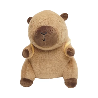 Gambar Pretty Missy Boneka Plush Capybara Dengan Tas 30 Cm - Cokelat
