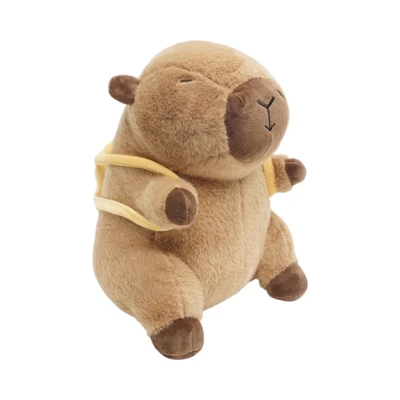 Gambar Pretty Missy Boneka Plush Capybara Dengan Tas 30 Cm - Cokelat
