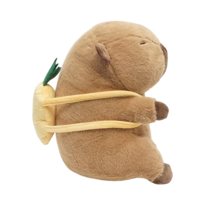 Gambar Pretty Missy Boneka Plush Capybara Dengan Tas 30 Cm - Cokelat