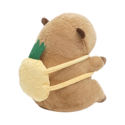 Gambar Pretty Missy Boneka Plush Capybara Dengan Tas 30 Cm - Cokelat