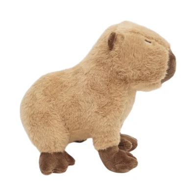 Gambar Pretty Missy Boneka Plush Capybara Sitting 19 Cm - Cokelat