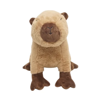 Gambar Pretty Missy Boneka Plush Capybara Sitting 30 Cm - Cokelat
