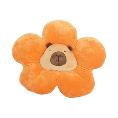 Gambar Pretty Missy Bantal Capybara Flower 45 Cm - Oranye