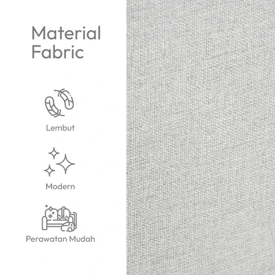 Gambar Informa Bangku Ottoman Lipat Plush - Abu-Abu