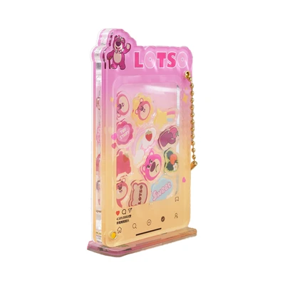 Gambar Jandoon Set Gantungan Kunci & Stand Akrilik Lotso - Pink