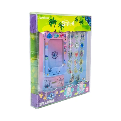 Gambar Jandoon Set Gantungan Kunci & Stand Akrilik Stitch - Mix