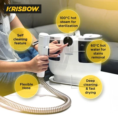Gambar Krisbow Vacuum Cleaner Spot And Steam 1.6 Liter - Putih
