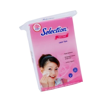 Gambar Selection Kapas Pembersih Wajah Special Lapis Tipis 175 Pcs - Putih