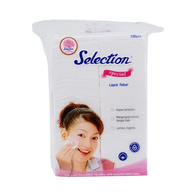Gambar Selection Kapas Pembersih Wajah Special Lapis Tebal 120 Pcs - Putih