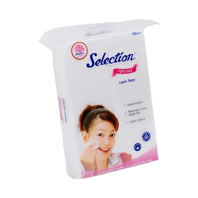 Gambar Selection Kapas Pembersih Wajah Special Lapis Tebal 120 Pcs - Putih