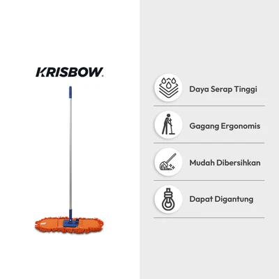 Gambar Krisbow Alat Pel Microfiber 24 Inch - Oranye