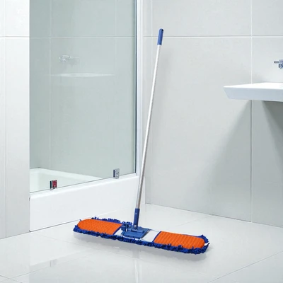 Gambar Krisbow Alat Pel Microfiber 36 Inch - Biru/Oranye