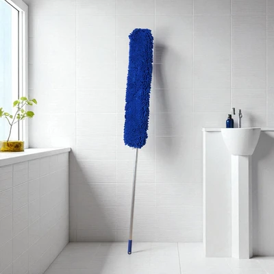 Gambar Krisbow Alat Pel Microfiber 36 Inch - Biru/Oranye