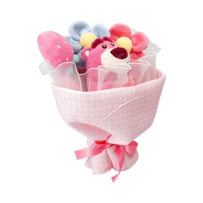 Gambar Potdemiel Boneka Lotso Flower Bouquet Can't Without You - Pink