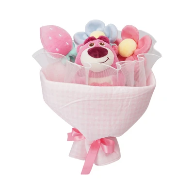 Gambar Potdemiel Boneka Lotso Flower Bouquet Can't Without You - Pink