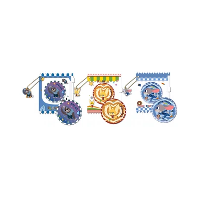 Gambar Jandoon Set Gantungan Kunci Candy Bags Dengan Pin Zootopia Random