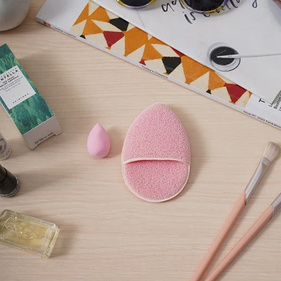 Gambar Ataru Spons Makeup & Pembersih Wajah Set 2 pcs - Pink