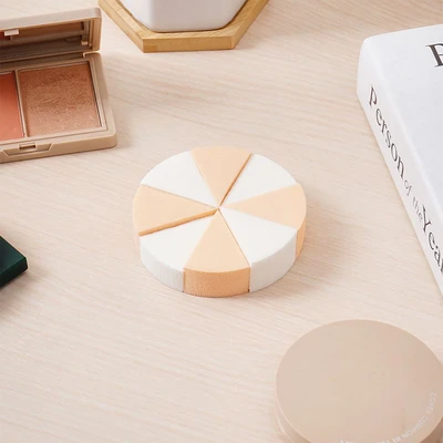 Gambar Ataru Spons Makeup Triangle Set 8 pcs - Putih/Oranye