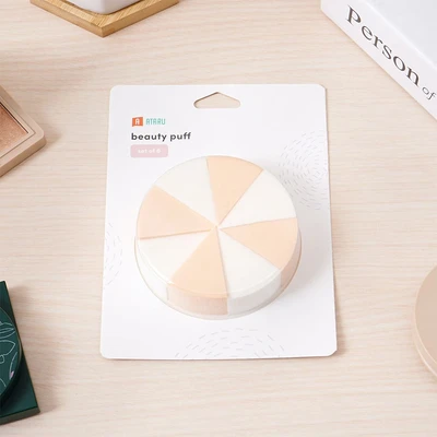 Gambar Ataru Spons Makeup Triangle Set 8 pcs - Putih/Oranye