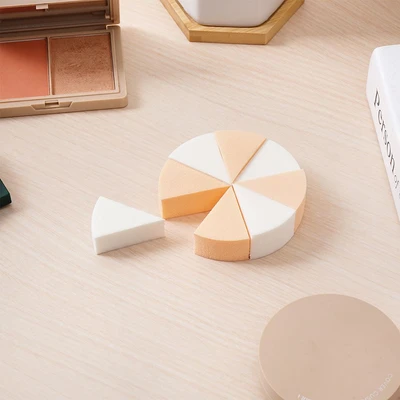 Gambar Ataru Spons Makeup Triangle Set 8 pcs - Putih/Oranye