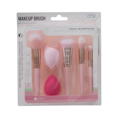 Gambar Ataru Spons & Kuas Makeup Set 6 pcs - Pink