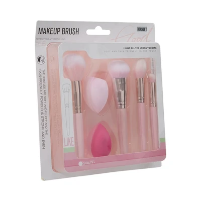 Gambar Ataru Spons & Kuas Makeup Set 6 pcs - Pink