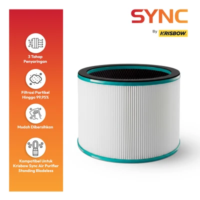 Gambar Krisbow Sync Aksesoris Filter Air Purifier Standing Bladeless Anti Virus & Jamur 99.95%