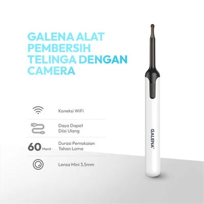 Gambar Galena Alat Pembersih Telinga Dengan Camera - Putih