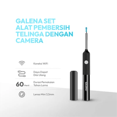 Gambar Galena Set Alat Pembersih Telinga Dengan Camera - Hitam