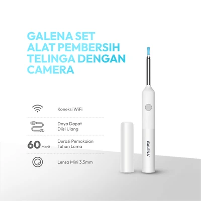 Gambar Galena Set Alat Pembersih Telinga Dengan Camera - Putih