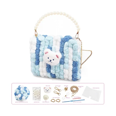 Gambar Pretty Missy Set Diy Tas Crossbody Pom-pom - Biru