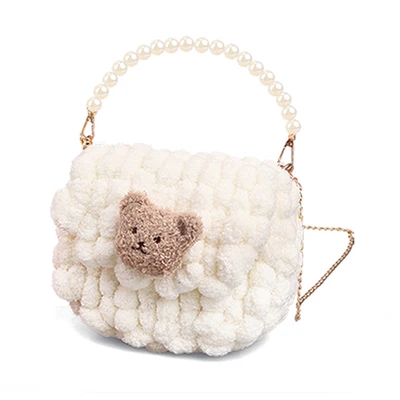 Gambar Pretty Missy Set Diy Tas Selempang Pom-pom Round - Putih